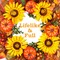 24 Inch Fall Wreath with Artificial Sunflowers Pumpkins Berries Maple Leaves, Autumn Door Wreath for Thanksgiving Harvest Decorations Indoor Outdoor